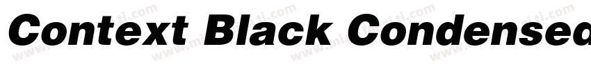 Context Black Condensed SSi Black Condensed Italic字体转换